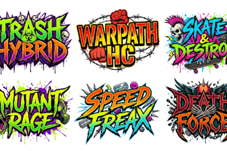 design crossover thrash hardcore metal punk logo