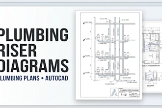 draw plumbing riser diagrams and plumbing plans in autocad