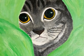paint a handdrawn portrait of your cat or dog