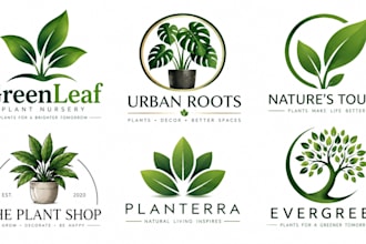 design a professional eco, botanical, gardening, or nature plant logo