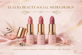 design luxury beauty and cosmetics social media posts