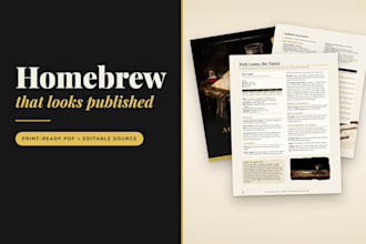 format your 5e homebrew into a polished PDF