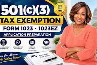 prepare irs form 1023 or 1023ez application for 501c3 nonprofit tax exemption