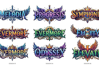design melodic metal, progressive metal  symphonic logo