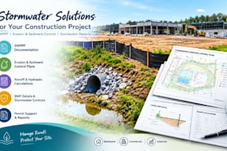 develop swppp and erosion sediment control plans with stormwater reports