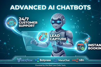 develop an intelligent ai chatbot using botpress voiceflow manychat or n8