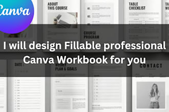 design professional canva workbooks, guides, worksheets and PDF templates