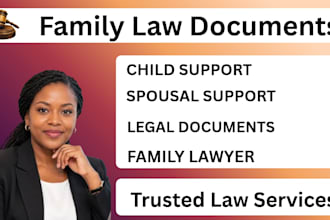 prepare US divorce, custody and family law documents