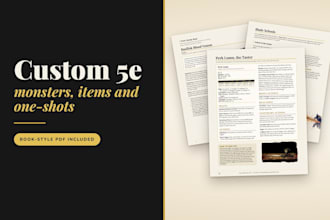 write custom 5e homebrew monsters and items