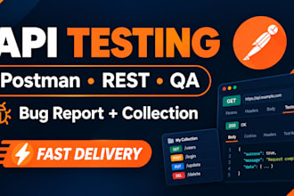 do API testing with postman for rest apis and write test cases