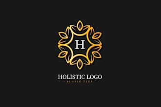 design a detailed holistic, wellness, and natural brand logo