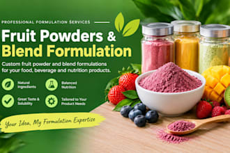formulate fruit powders, blends, and instant drink mixes