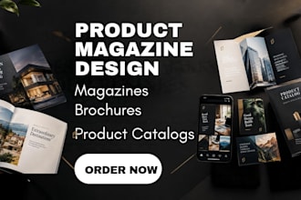 create project magazine, product magazine, brochure, catalog for business