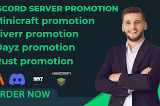 discord server promotion, fivem ads, rust, dayz, minecraft, gaming promotion