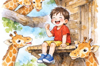 whimsical children book illustrations