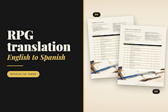 translate your 5e rpg content into spanish