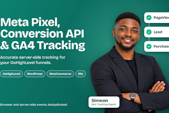 set up facebook pixel, conversion API and ga4 tracking for gohighlevel