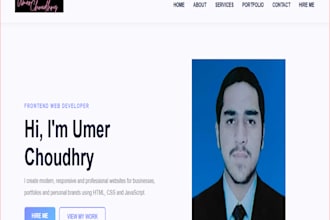 a custom HTML CSS javascript website