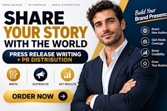 public relations PR campaign press release writing distribution media digital