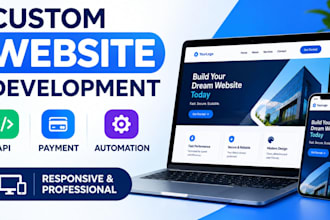 build a website with API, payment, and automation