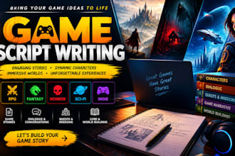 write game scripts rpg stories fantasy horror sci fi and indie game