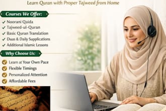 be your professional female quran teacher for kids,sister with free demo
