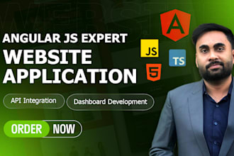 develop a responsive angular website or web application