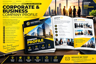 design corporate business company profile brochure and portfolio