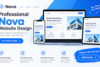 design and customize a professional nova website for your business