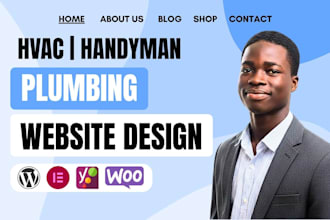 design plumbing website hvac website roofing website handyman wordpress website