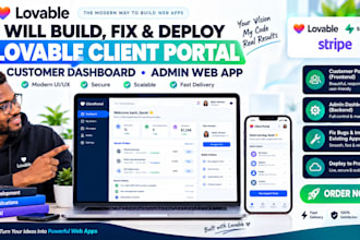 build fix lovable client portal customer dashboard admin web app deploy vps