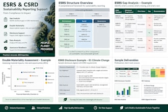 provide esg reporting, sustainability and audit support