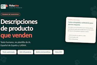 redactar descripciones de producto para tu tienda de mascotas