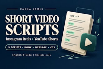 write short video scripts for instagram reels and youtube shorts
