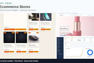 build a laravel ecommerce store or multi vendor marketplace