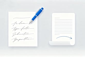 type your handwritten notes into word