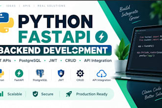 develop a python fastapi backend, rest API and database