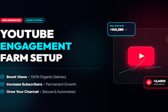 set up a youtube automation engagement farm