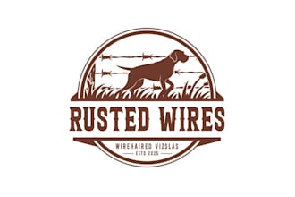 design animal rusted wires dog breeder logo
