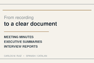 turn spanish or catalan recordings into clear meeting minutes