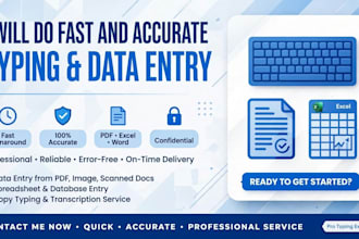 do fast and accurate typing and data entry work