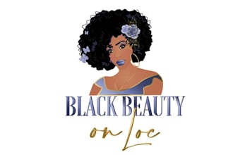 make organic earthy black logo with hair products business