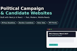 build a professional political campaign or candidate website