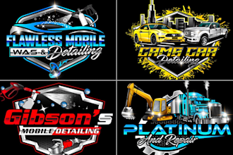 create amazing logo racing, automotive with 3d style