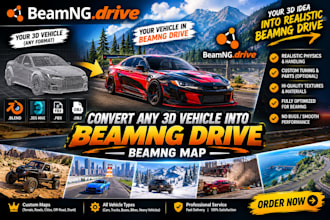 convert any 3d vehicle into beamng drive beamng map