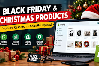 research and upload black friday and christmas products
