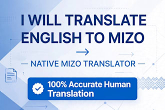 translate mizo to english and english to mizo native accurately