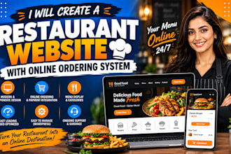 create a restaurant website  with online ordering system