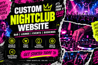 build a stunning nightclub, bar, nightlife event and club promotion website