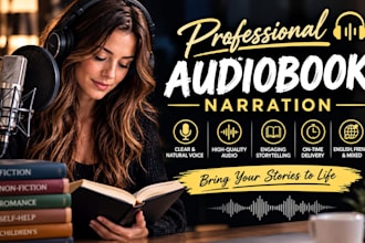 professionally narrate your audiobook with a female voice